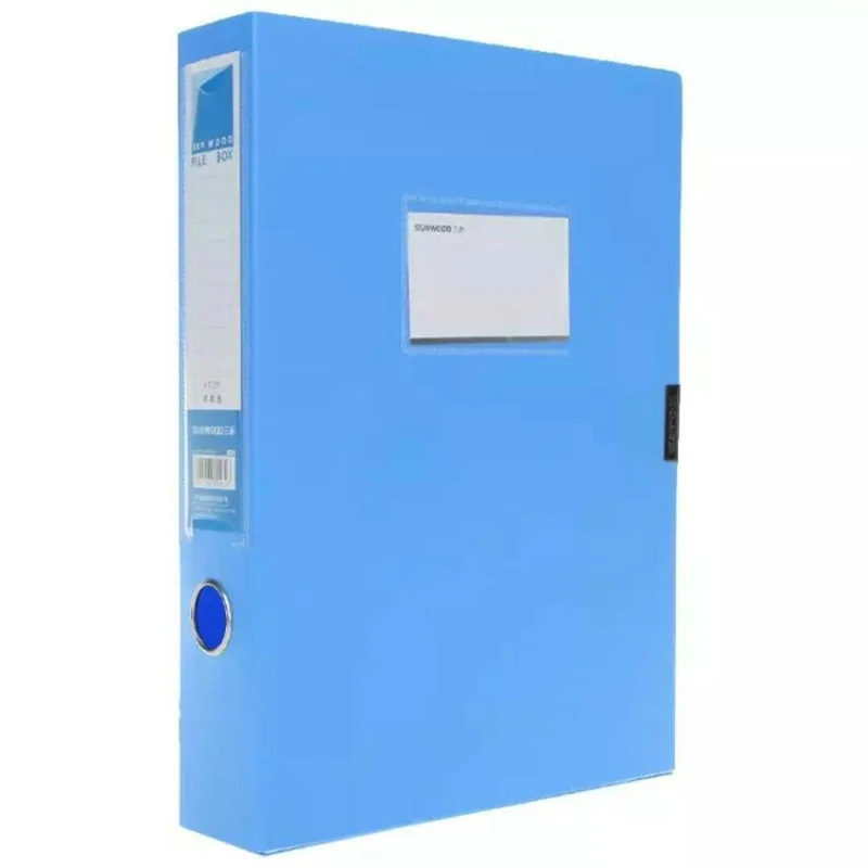 

Wholesale Sunwood file box a4 plastic file box information box 75mm hc-75 blue