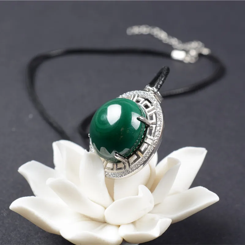 Подвеска QIANXU из натурального малахита подвеска с зеленым нефритом|fine jewelry|jewelry