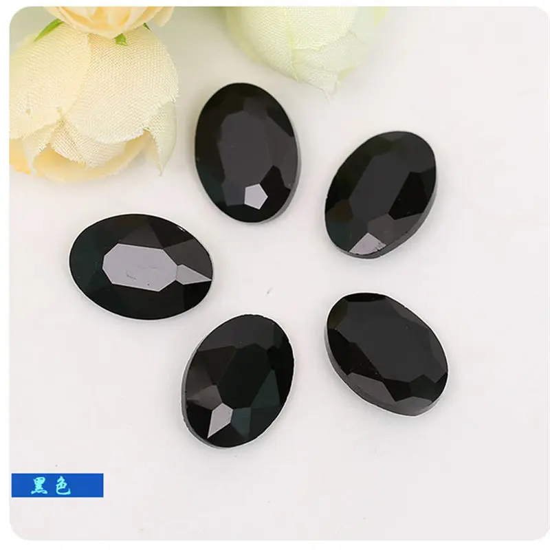 300PCS Lenth8-30MM Width6-20MM Необычные камни Овальные Кристаллы разразы стеклянные