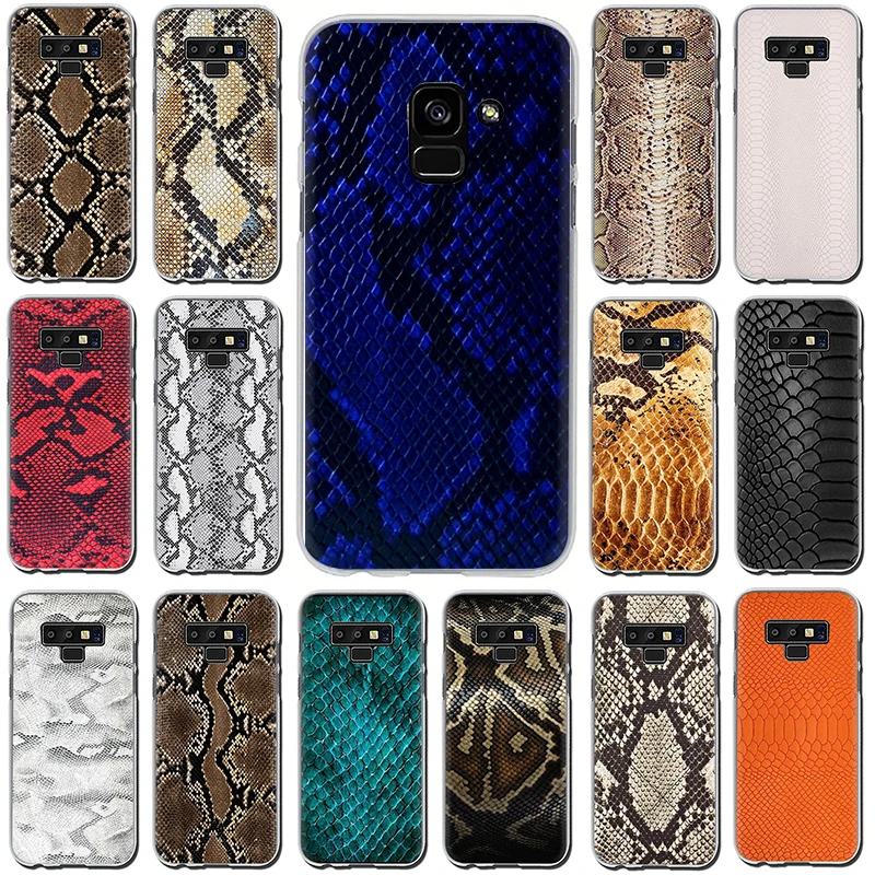 Жесткий чехол змеиной кожи для телефона Samsung A5 A7 A9 A6 A8 Plus A10s 20s 30s 40s 50s 60 70|Бамперы| |