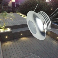 12pcslot waterproof ip65 led deck step light recessed stair lamp paitio in ground spotlight garden lampwall lightening 12v