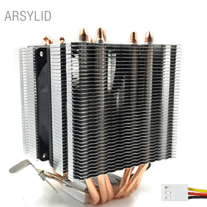 Высококачественный кулер для процессора 115X2011,6 heatpipe dual-tower охлаждающий вентилятор 9 см, Поддержка Intel AMD