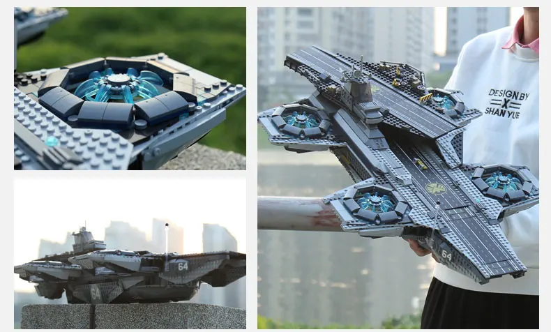 DHL 07043 Super Heroes The Shield Helicarrier Совместимость с 76042 набор строительных кирпичей кирпичи сборочные игрушки для детей Подарки