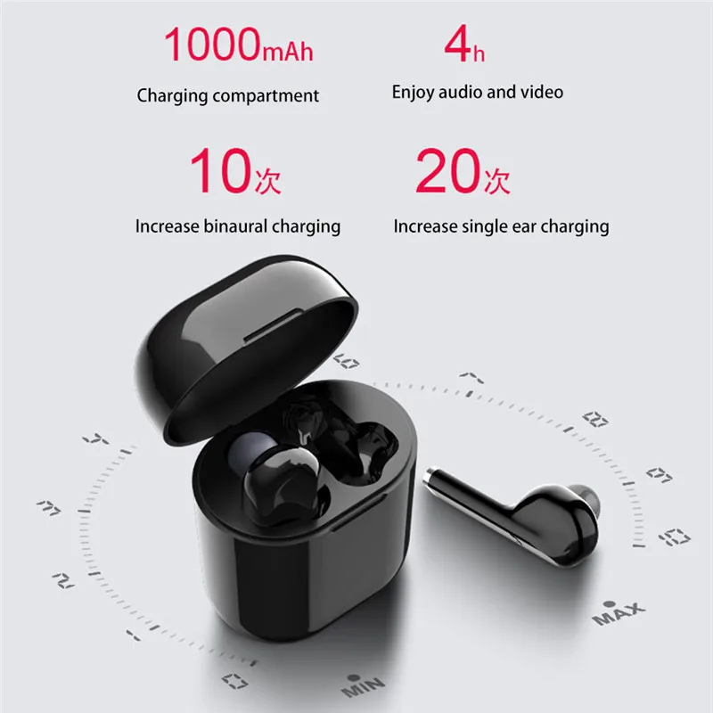 TEAMYO Bluetooth наушники 4 2 TWS Mini IPX4 водонепроницаемые портативные беспроводные AAC & SBC