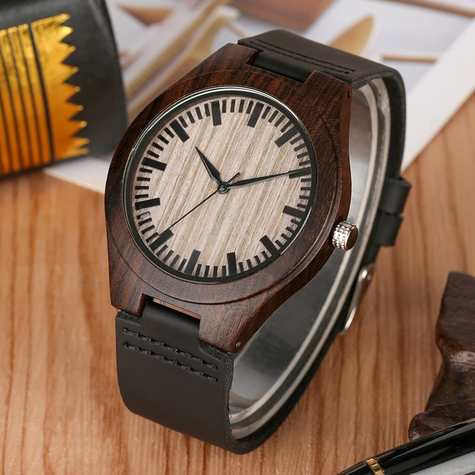 Персональные гравированные для моего мужчины деревянные часы Мужские кварцевые