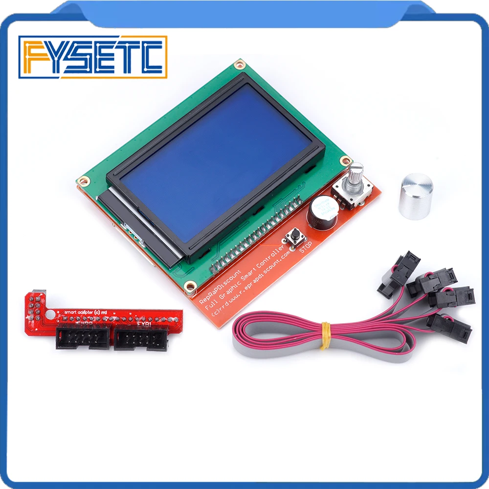 12864 ЖК пандусы Smart Parts Ramps 1 4 контроль ler панель управления LCD Дисплей Монитор синий