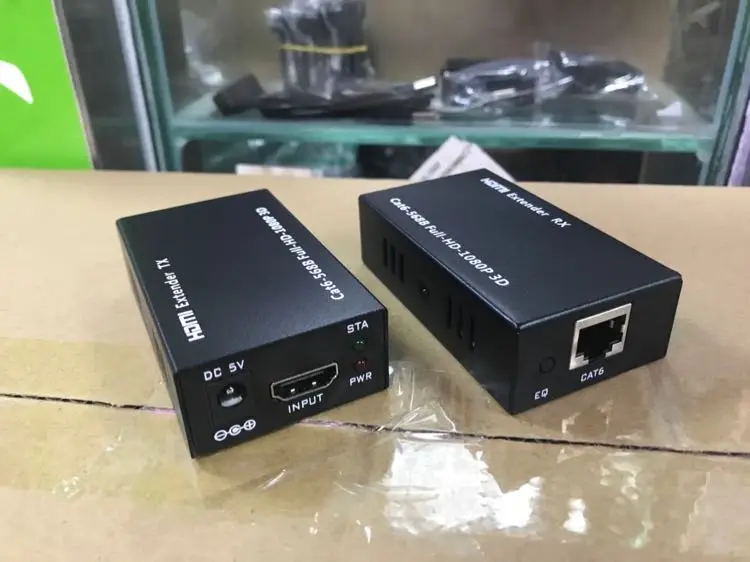 HDMI расширитель POE HD 1080P 3D видеопередатчик через Ethernet Cat5e/6 RJ45 до 60