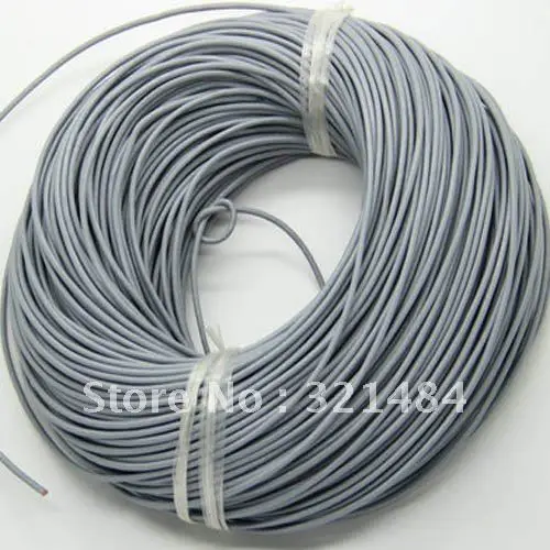 

Hotsale!!! 3mm 100meter #22 Silver Gray color (more color can pick up) Jewelry real guniune round leather cord rope and string