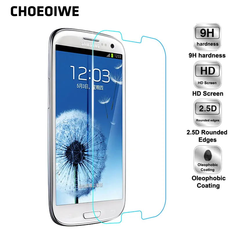 CHOEOIWE 2 шт. Передняя пленка из закаленного стекла для Samsung Galaxy S3 Neo i9301 SIII I9300 GT Duos i9300i