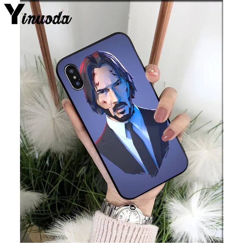 A8 Yinuoda Джон Вик черный мягкий чехол для телефона Apple iPhone 8 7 6 6S Plus X XS MAX 5 5S SE XR Чехлы для мобильных телефонов - Цвет: A8