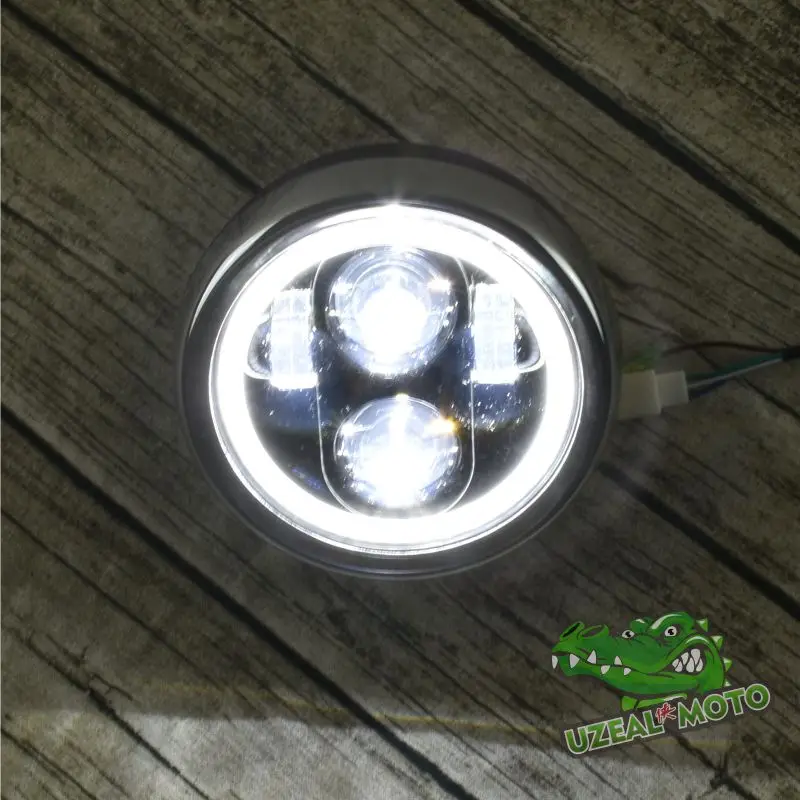 

6.5 Inch Retro Prince Motorcycle Modified General Universal LED Super Bright Daytime Running Light Headlight