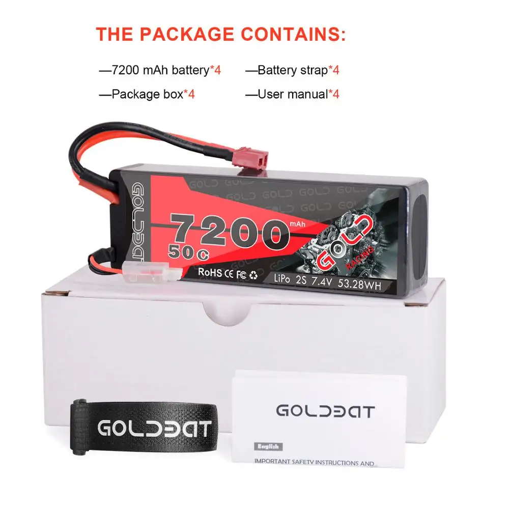 Аккумулятор GOLDBAT 7200 мАч для радиоуправляемого автомобиля 4 шт.|Детали и