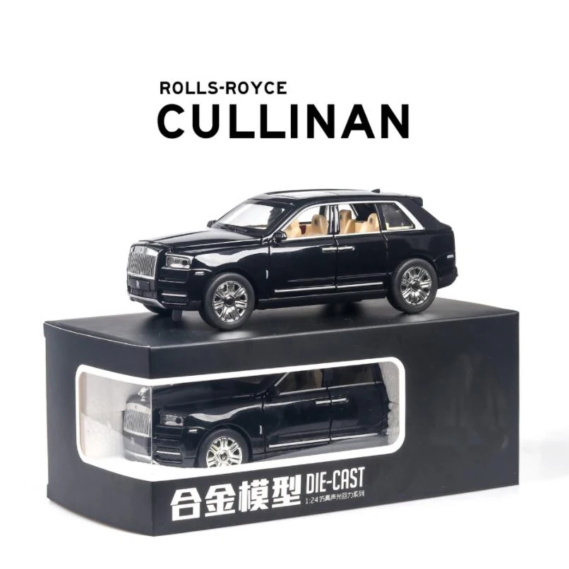 

Игрушечный автомобиль Rolls-Royce Cullinan, модель автомобиля из Сплава Металлический Игрушечный Автомобиль, отличного качества, 1:24