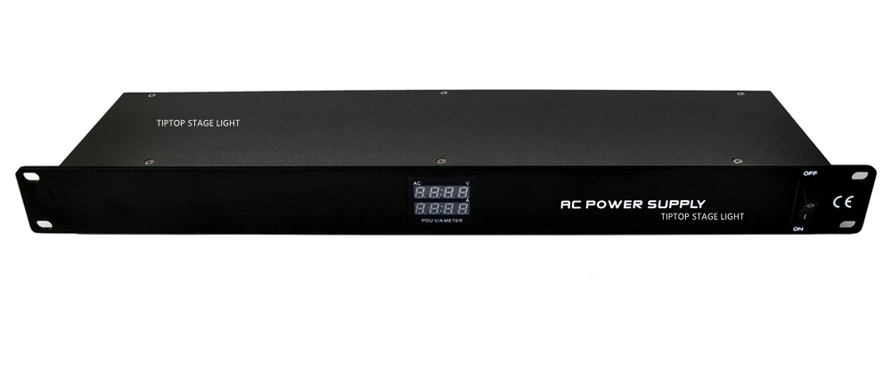 Оптовая цена 1U PDU AC 2500 Вт контроллер дистрибьютора питания ЖК дисплей аудио замок