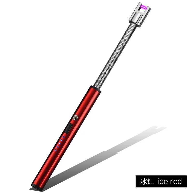 4 360 вращение USB перезаряжаемые зажигалки для сигарет длинные кухонные электронные зажигалки ветрозащитная плазменная электрическая сувенирная зажигалка - Цвет: 4