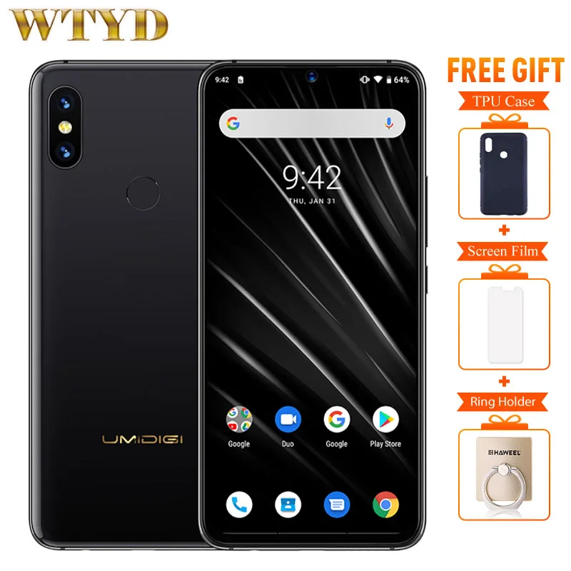 UMIDIGI S3 PRO смартфон с 6 3 дюймовым дисплеем ОЗУ ГБ ПЗУ 128 48 Мп + 12 20 МП Android 9 0 5150