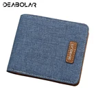 Популярный мужской короткий Повседневный холщовый тонкий кошелек для студентов, мужской кошелек, клатч, кошелек, мужской кошелек, кошельки для счета, держатель для удостоверения личности