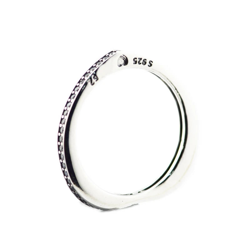 Sparkling Arcs of Love Rings 100% 925 Sterling Silver Jewelry with Clear CZ Free Shipping | Украшения и аксессуары