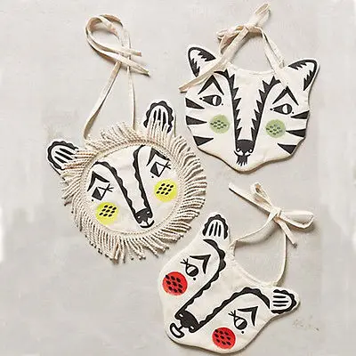 Милый детский нагрудник для кормления новорожденных с изображением животных