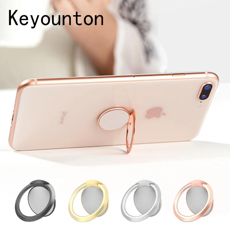 Тонкий металлический держатель подставка с кольцом на палец для iPhone Samsung Xiaomi