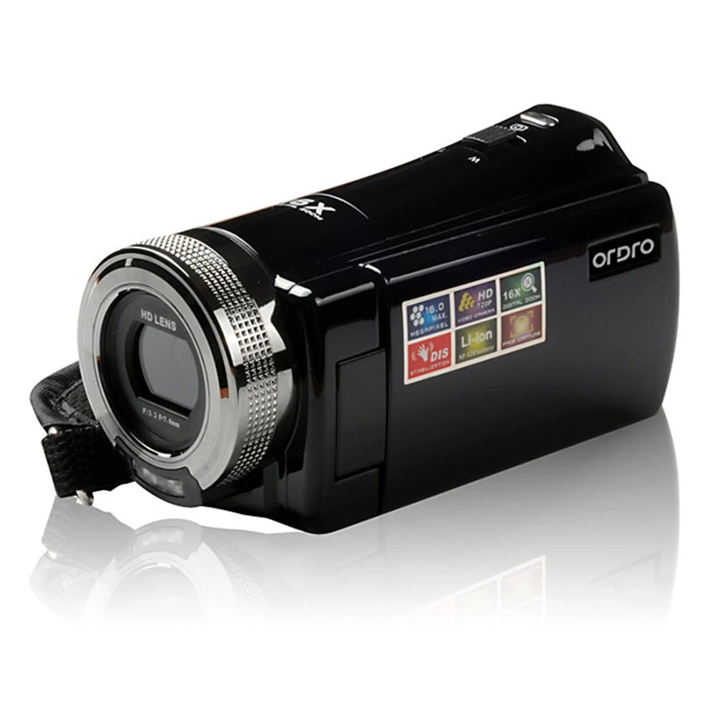 ORDOR DV 108 Цифровая Видеокамера Ordro 2.7 дюйма LCD 16MP HD 16X Зум Видеокамеры 720 P DV|camera 3g|camera 12v