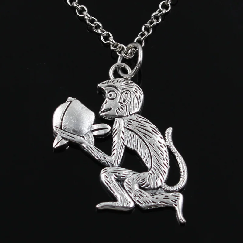 New Fashion Monkey Offered Peach Pendants Round Cross Chain Short Long Mens Womens Silver Color Necklace Jewelry Gift | Украшения и