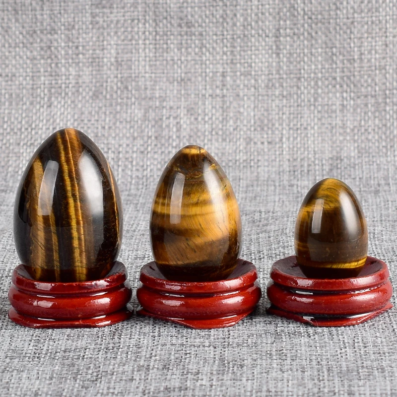 

Undrilled Jade Eggs Natural Tiger Eye Stone Massager Viginal Muscle Tightening Ben Wa Ball Kegel Exerciser Yoni Egg Health Care