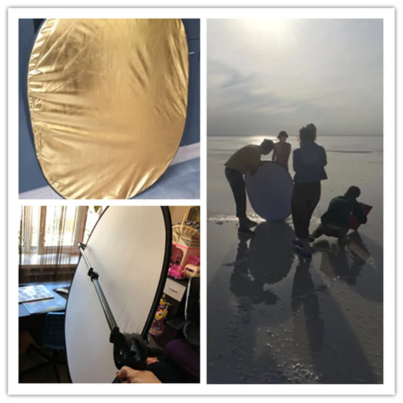90*120CM 5 in 1 Portable Foldable Studio Photo Collapsible Multi-Disc Light Photographic Lighting Reflector photography accessor