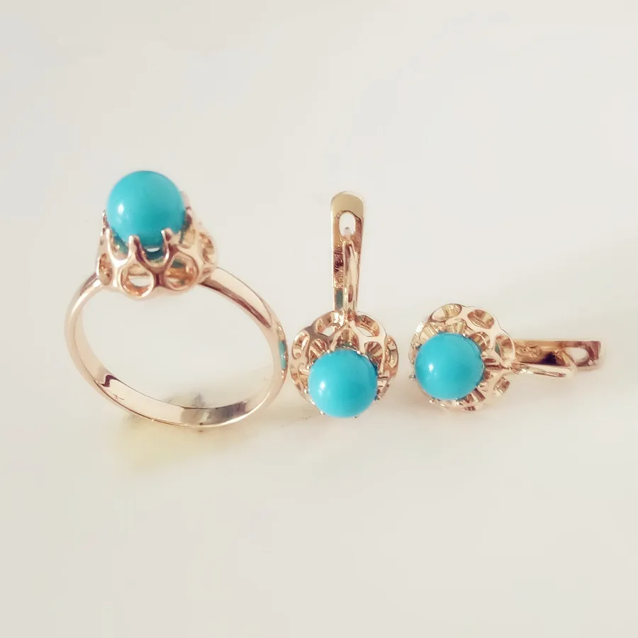 Blue ring size 10 Ювелирные наборы, новинка, розовое золото, имитация жемчуга, Женские Ювелирные изделия, новая мода, свадебные ювелирные изделия, женские серьги/кольца, ювелирные наборы - Окраска металла: Blue ring size 10