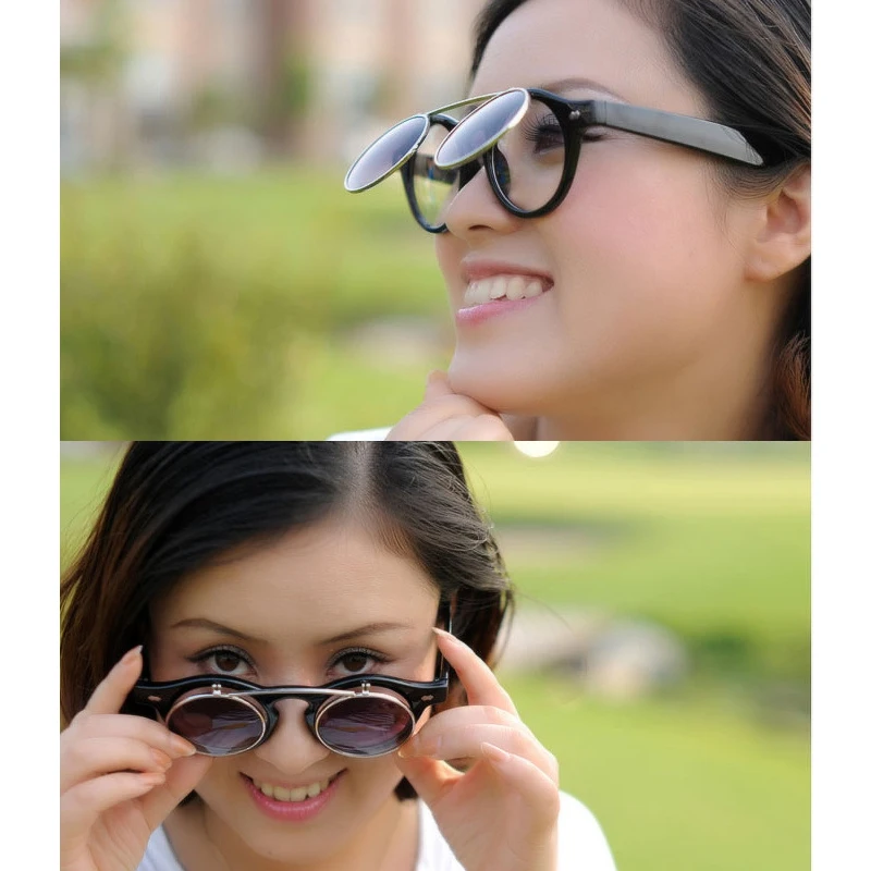 Мужские и женские солнцезащитные очки Oculos De Sol круглые винтажные двухслойные