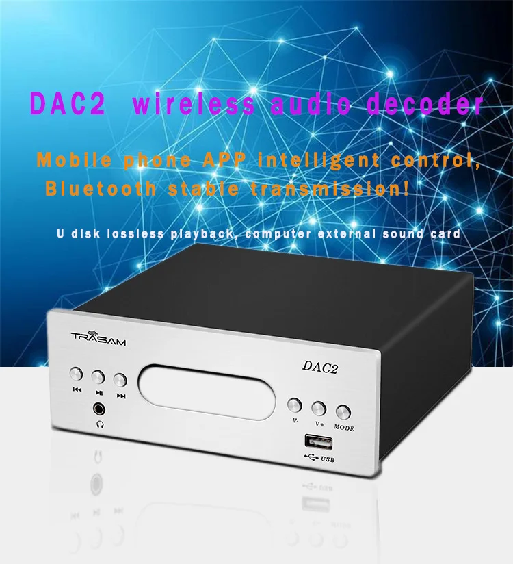 Новейшая версия декодера ЦАП Trasam/DAC2 Hi Fi Bluetooth гарнитура U дисковый плеер|Усилители
