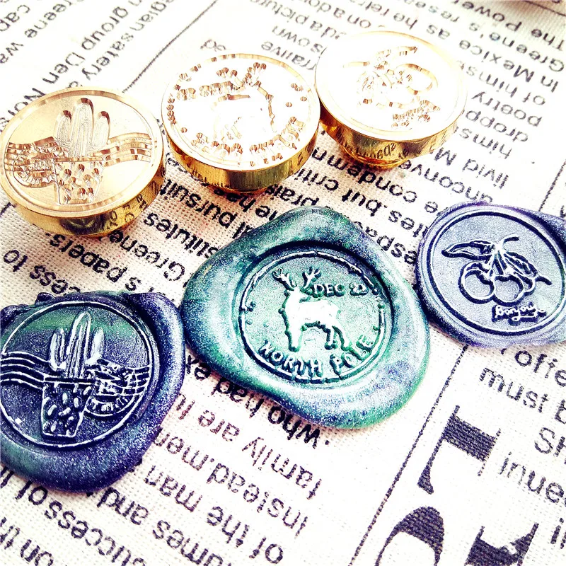 2018 Новый Postmark кактус олень вишня ретро краска печать Мужской и Женский DIY