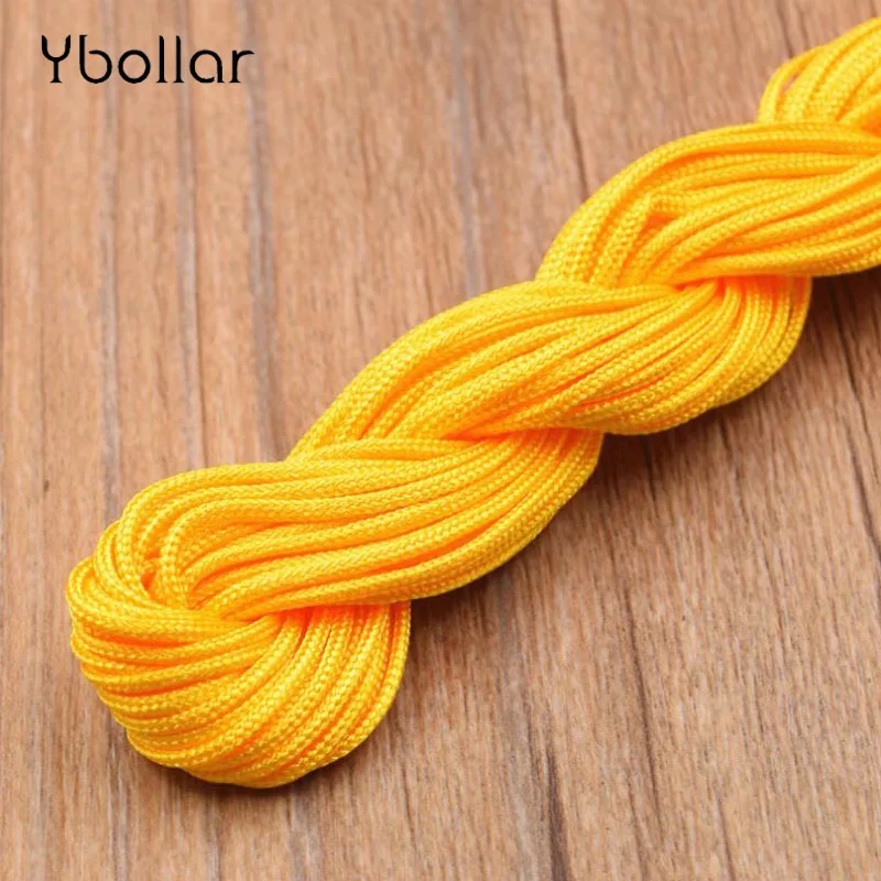 12 метров 1 5 мм нейлоновый шнур нить китайский узел макраме Rattai плетеная веревка DIY