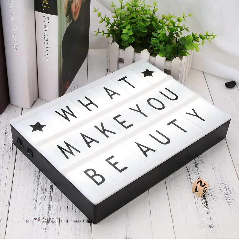 Buy Letters Cinema Lightbox 85pcs A4 LED Box Up Gift Cards Replacement Gifts Diy Tool Light on