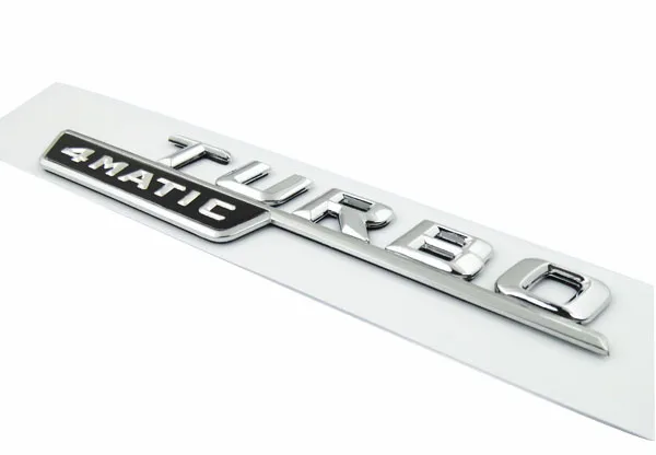 2 шт. хромированный турбо 4matic для C E S CL SL CLK SLK CLS Class Fender эмблема значок