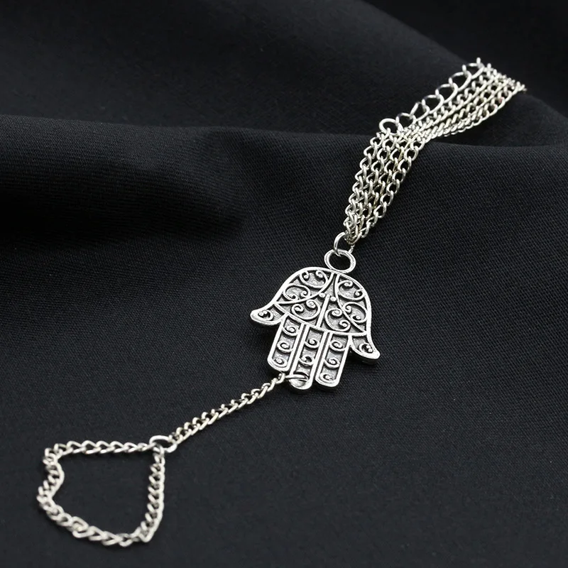 Hand Joint Special Design Chains Connecting Finger Silver Bracelets for Whole Women | Украшения и аксессуары