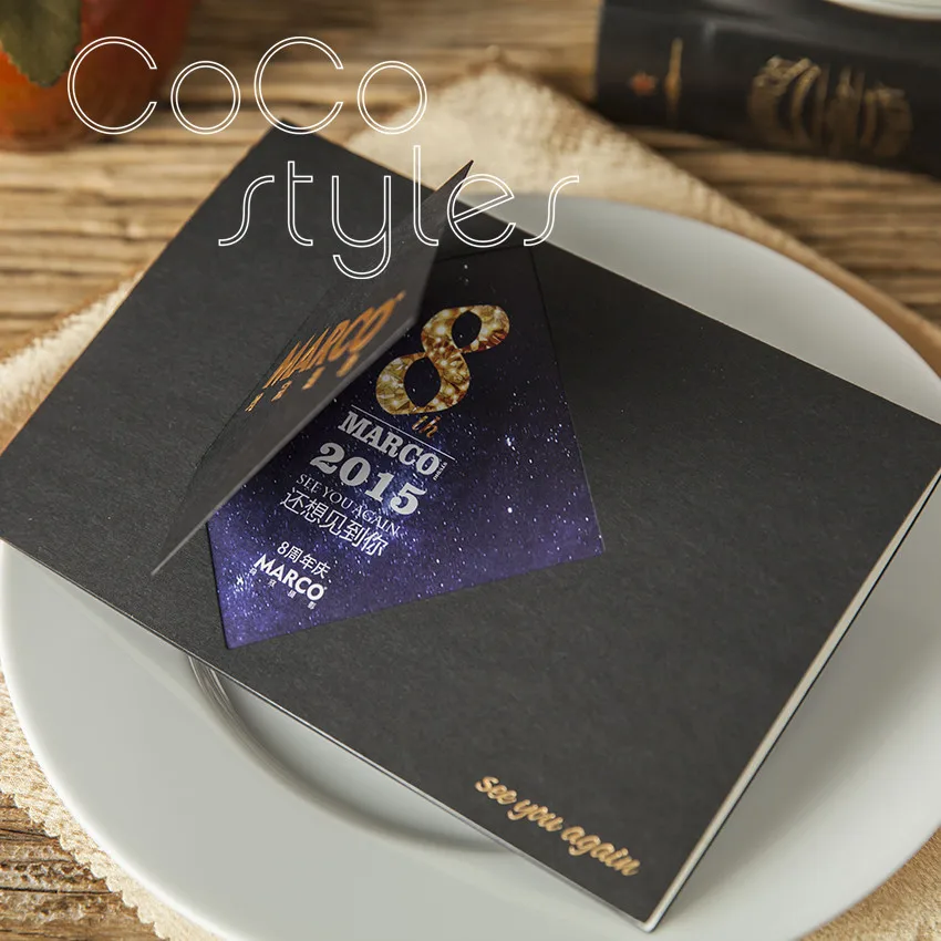 Cocostyles Индивидуальные высокого класса золота foiling печати высечки дизайн