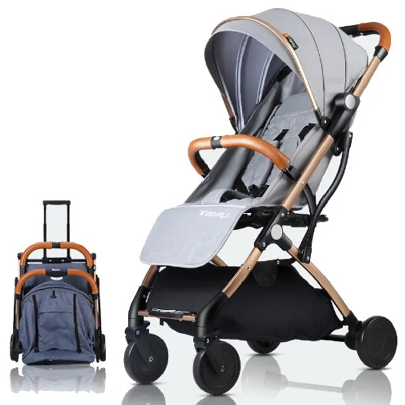 Baby stroller can be used as a reclining, light folding, ultra-light baby stroller and a baby's umbrella troll ey for newborns