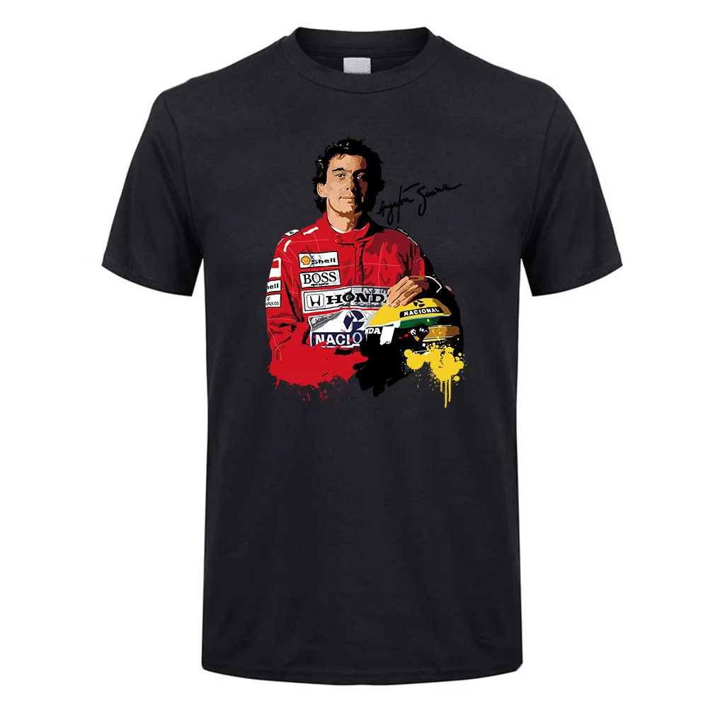 Футболки Ayrton Senna векторные Графические Топы 1 мужские футболки с круглым вырезом