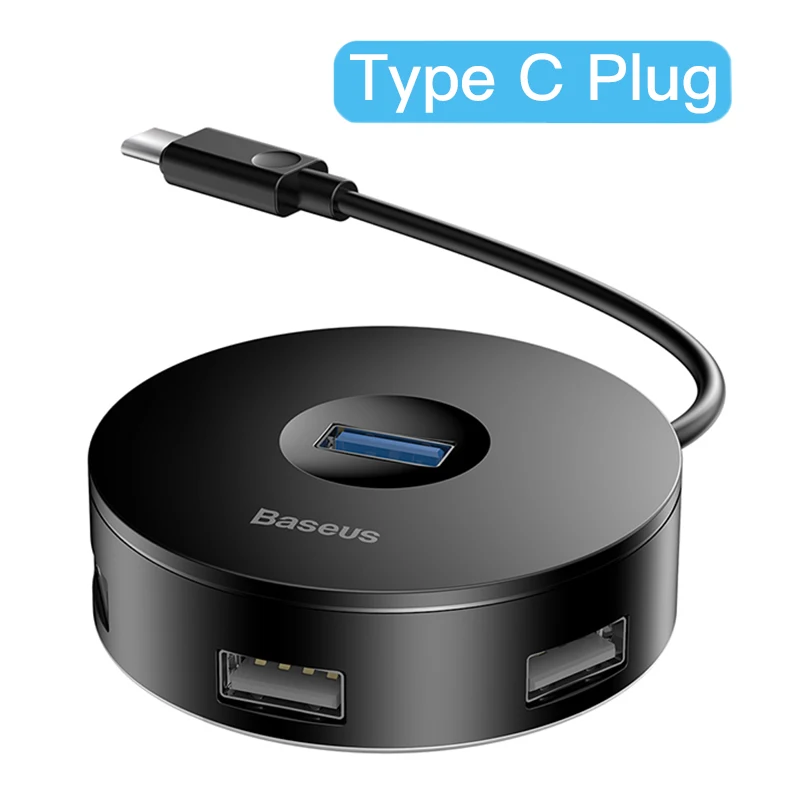 Baseus usb-хаб USB C для нескольких портов USB3.0 USB 3,0 type C концентратор разветвитель для Macbook Pro Air PC компьютер USB-C type-C HAB адаптер - Цвет: Type C 3.0 Black