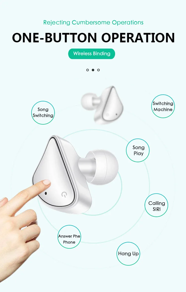 TWS 5 0 Bluetooth наушники мини беспроводные в ухо 3D стерео спортивные с двойным