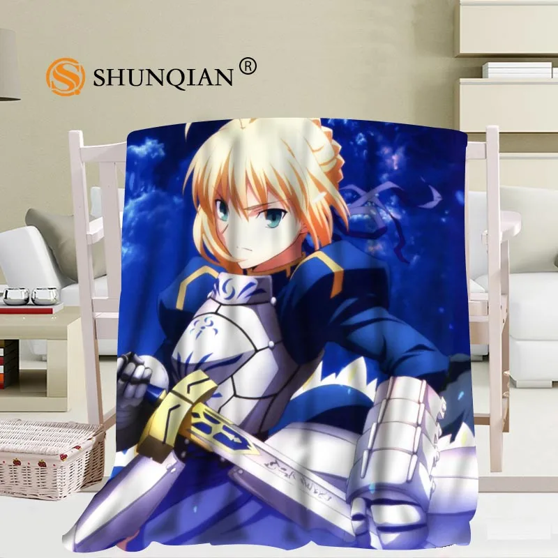 Пользовательские большой размер Saber (Fate stay night) одеяло s для кроватей теплый зимний