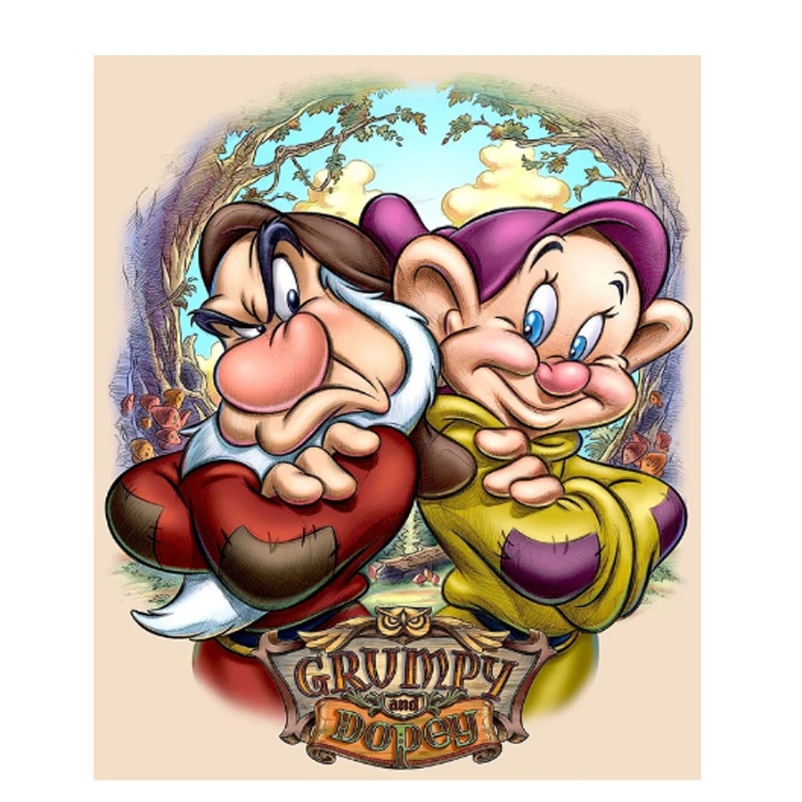 5D DIY квадратный Алмазная вышивка &quotСердитый dopey&quot алмазов картина вышивки