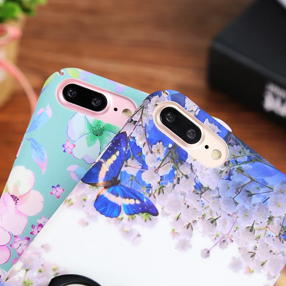 Cybors для iPhone 6 s/6 S Plus картина маслом цветка чехол 7/7 сзади крышка с палец пряжки|for