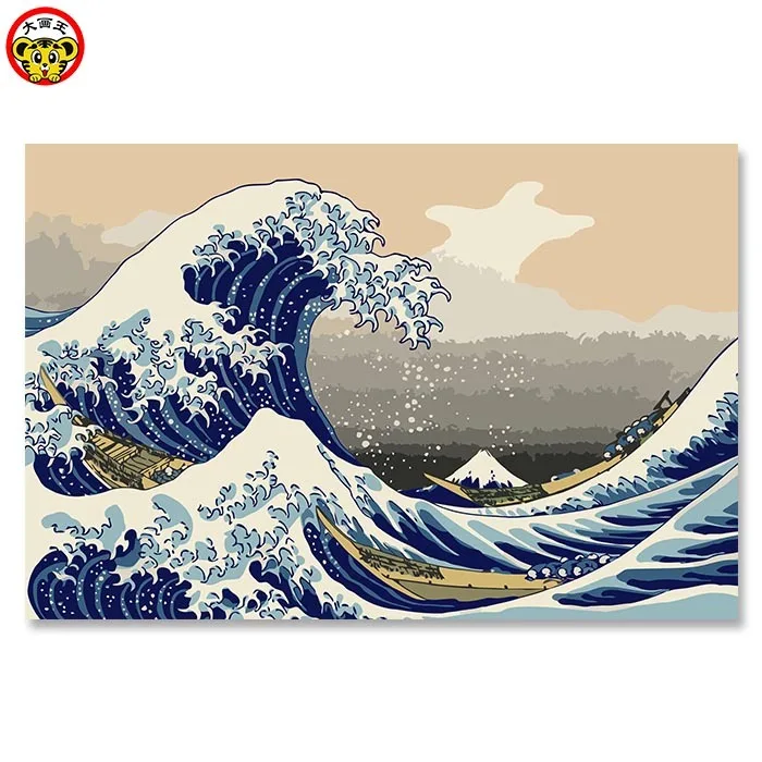 Картина по номерам художественная краска поплавок мир нарисованная Ukiyoe
