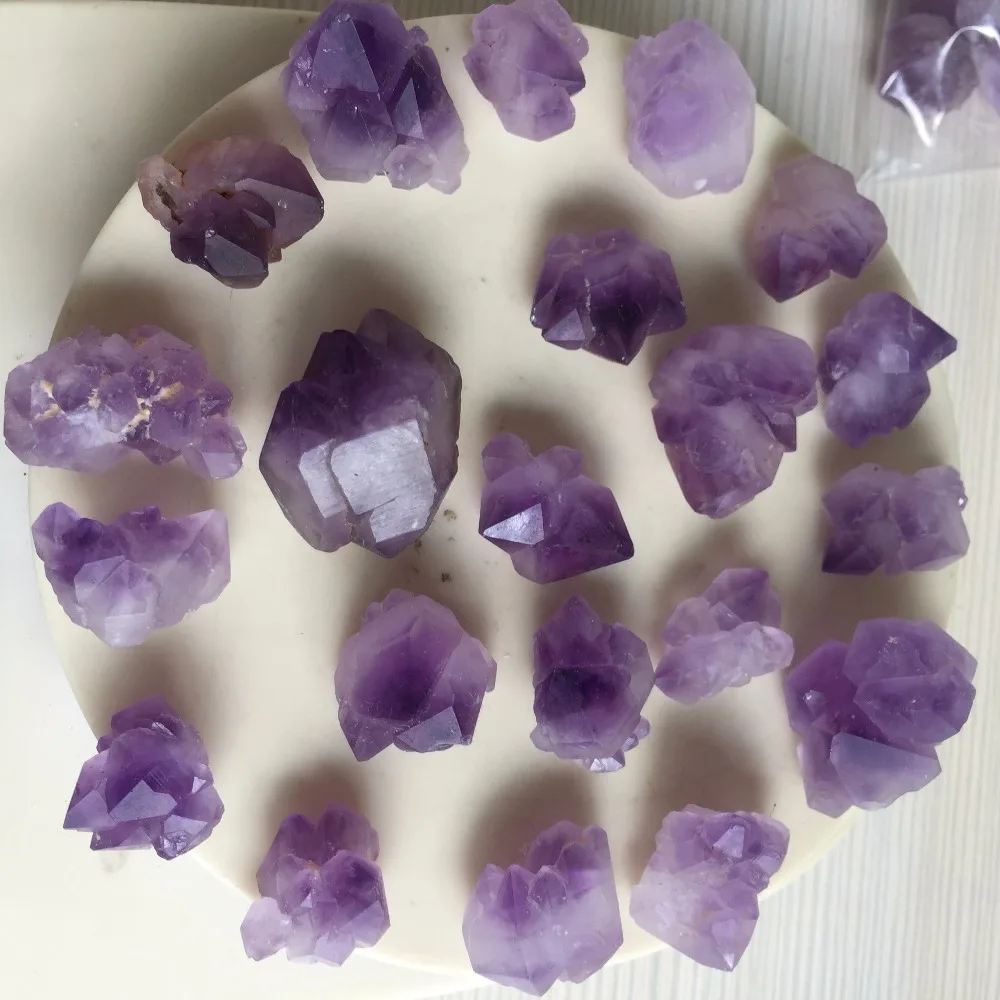 20 шт. аметистовый геодезический камень и образцы минералов кварцевые кристаллы