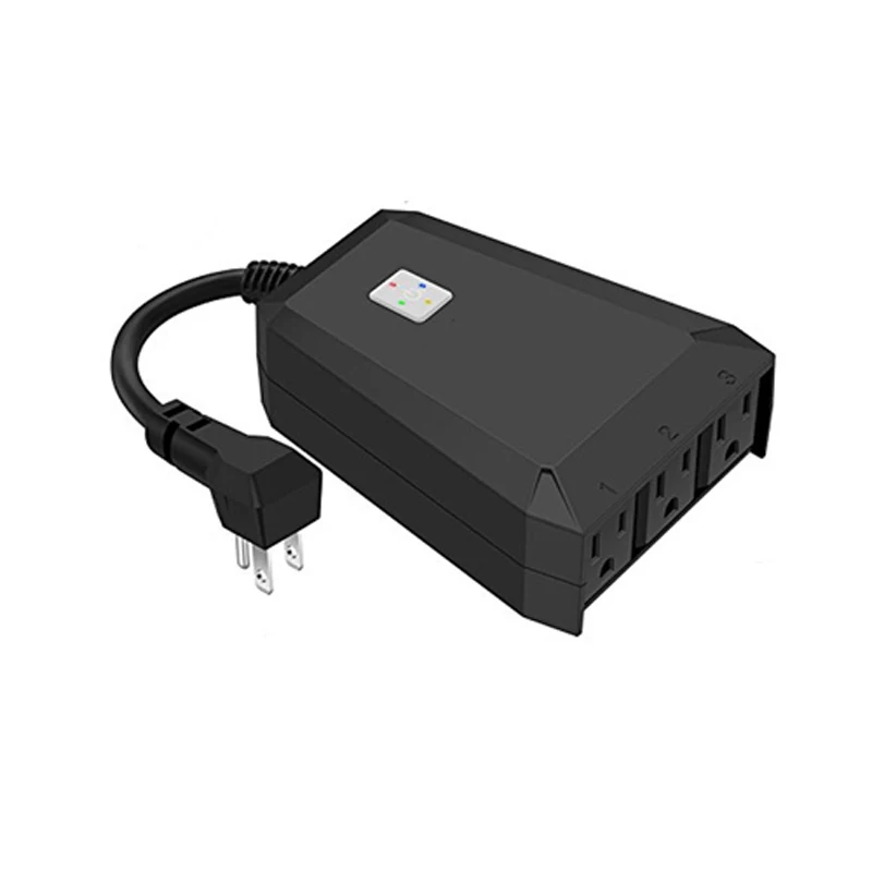 

Waterproof Automation Plug Adaptor IP44 Waterproof WIFI Smart Socket Switch 1 In 3 Out APP Remote Control Alexa/Google
