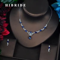 hibride beauty unique design colorful cz bride jewelry sets for party parure bijoux femme mariage jewelry accessories n 685