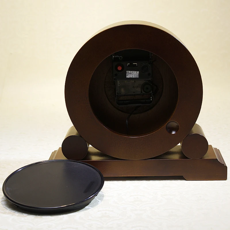 

Weilingdun Music Hourly Chiming High Quality Table Clock Europe Antique Wooden Mute Quartz Desktop Clock