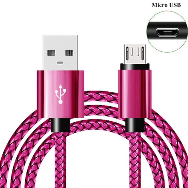 2 м Micro USB кабель для быстрой зарядки Xiaomi Redmi Note 5 Pro Huawei P Smart P8 P9 lite Y5 Y6 2018 Honor 6x 7x 8x 7A pro
